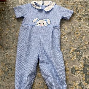 2T Easter One Piece Collar Boy Outfit